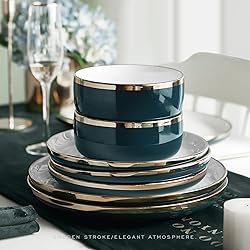 Pokini Reactive Glaze Dinnerware Sets, 12 Piece