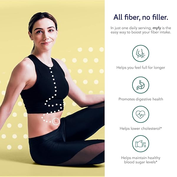 MYFY NATURAL PREBIOTIC FIBER SUPPLEMENT POWDER – CLEAR, SOLUBLE, DAILY DIGESTIVE SUPPORT FOR GUT HEALTH & REGULARITY – NON-GMO, TASTE-FREE, SUGAR-FREE, GLUTEN-FREE – 10.6OZ (60 SERVINGS)