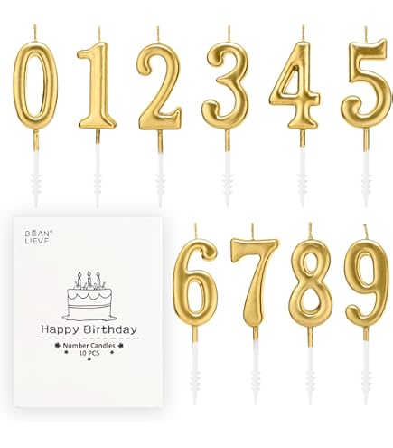 Amazon.com: MAGJUCHE Silver 43nd Birthday Numeral Candle, Number