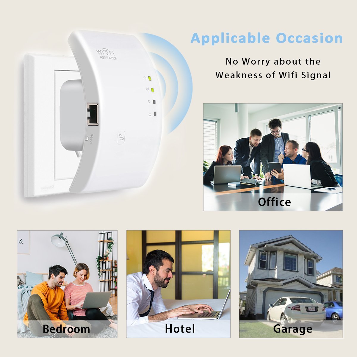 WLAN-Repeater, N300 Mbps WLAN-Extender mit Taste