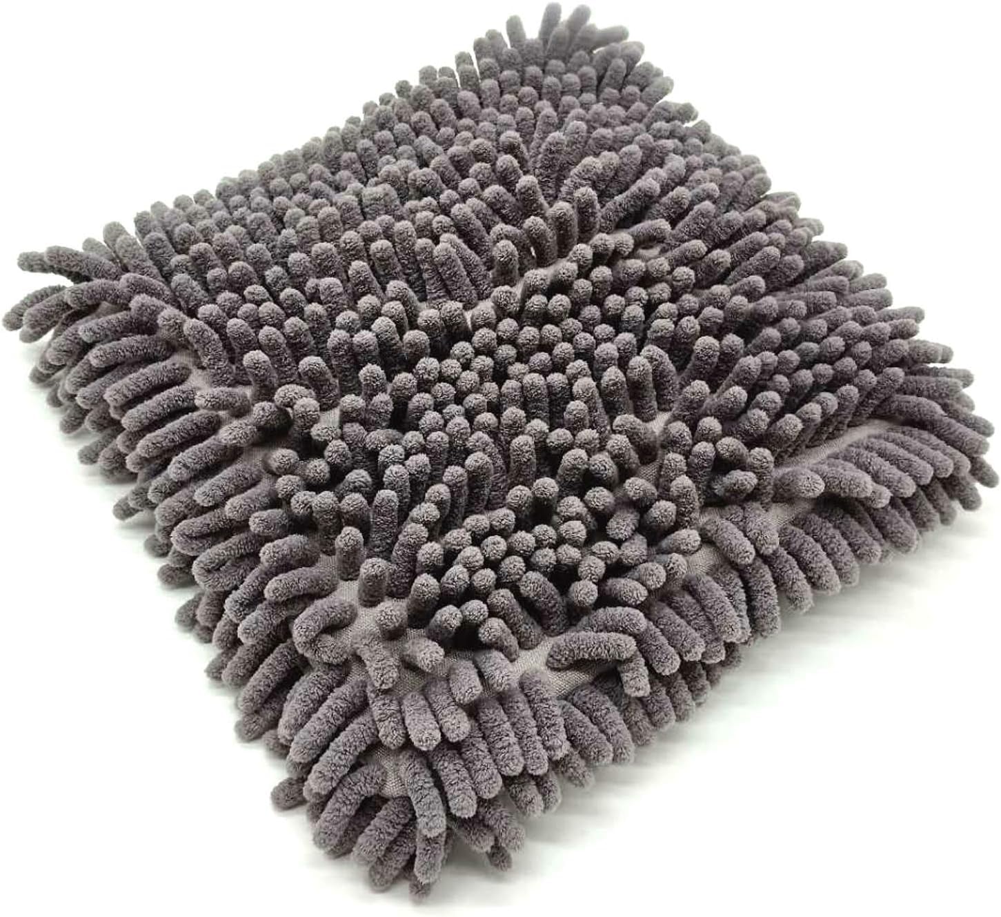 Super Absorbent Chenille Dog Wash/Dry Pad – 23cm x 23cm x 5cm – Ultra-Soft, Quick-Drying, Machine Washable, Non-Slip, Gentle on Paws – Ideal for Bath Time, Grooming & Drying Wet or Muddy Pets