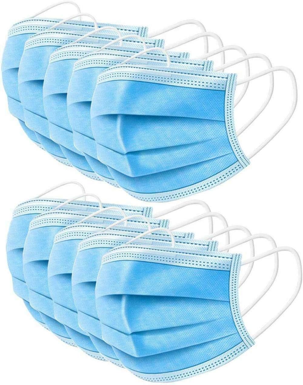 LinZX 3-Dust Nappy Non-Woven Anti-Dust Cloth Respiratory Filter Blue 50pcs