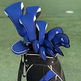 Andux 12pcs Iron Head Cover Set RH Zipper Neoprene Black Blue view 6
