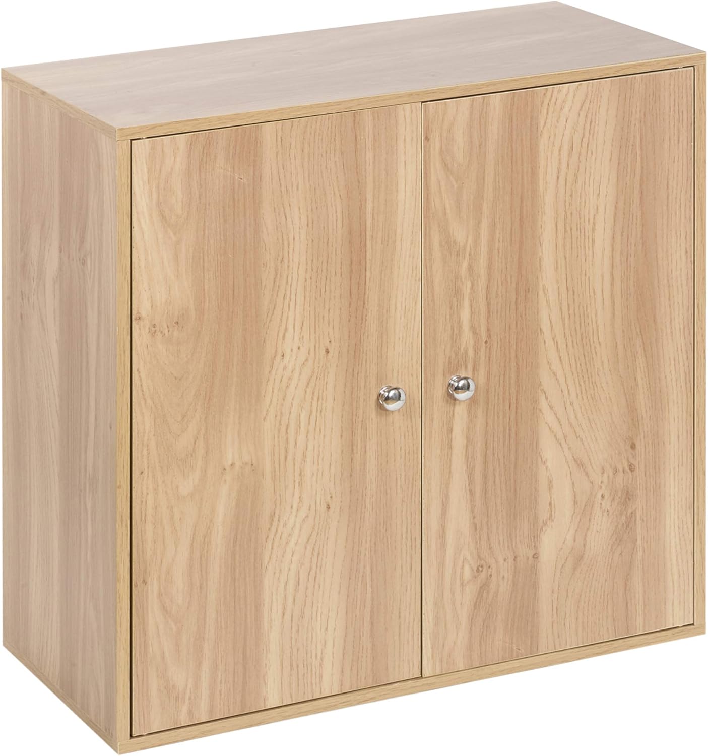 URBNLIVING 2 Tier Wooden Storage (Oak Unit + Oak Doors) Amazon.co.uk Kitchen & Home