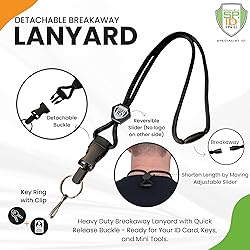 5 Pack - Heavy Duty Breakaway Lanyards for ID