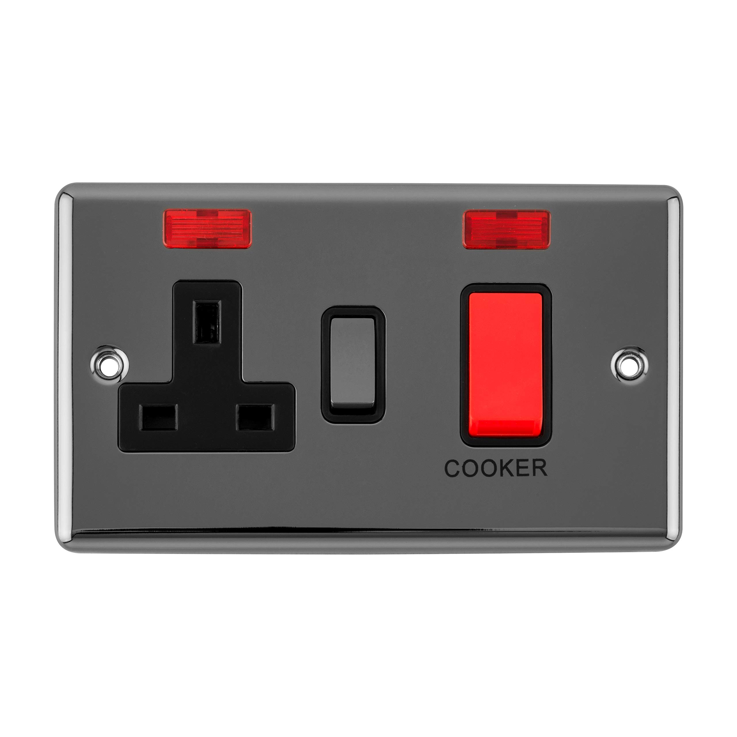 Arlec BK Ni Metal Scw 45 A Cooker Control Neon