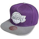 Mitchell & Ness LA Los Angeles Lakers Sailing 2-Tone Snapback Cap, Adjustable Hat
