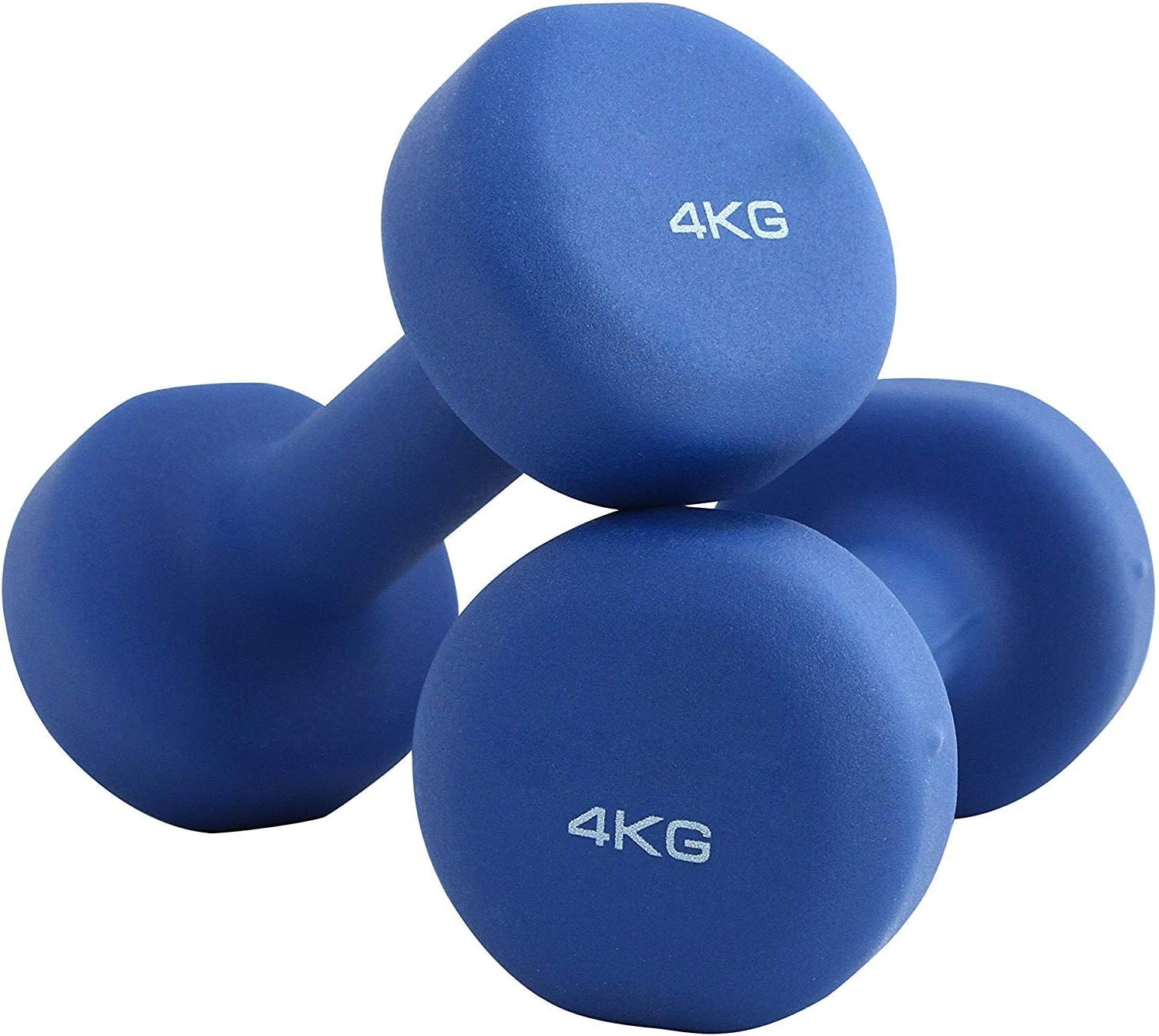 AABB Neoprene Dumbbell Home Exercise for Ladies Kids Arm Hand Weights Pilates Dumbbells in 4kg Pair (Color : Blue, Size : 4kg2)