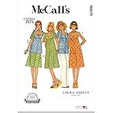 McCall's M8570U5 Vintage 1970's Misses' High Waisted Dress, Jumper and Top Sewing Pattern Packet by Laura Ashley, Design Code M8570, Sizes 16-18-20-22-24