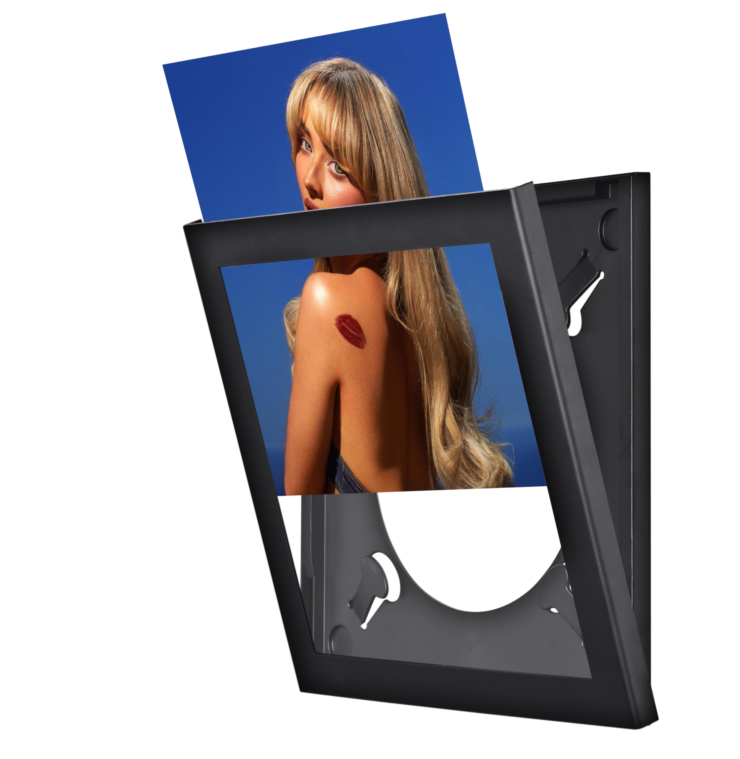 Show & Listen for Vinyl Records – Wall-Mount Flip Frame for 12" LPs – Lightweight Black Frame Acrylic Window – Fits Double & Triple LPs – Quick-Access Hinge – Easy to Install
