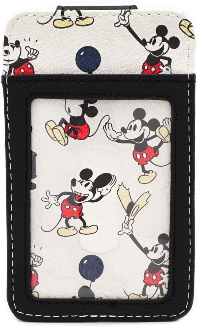Loungefly Disney Mickey Mouse Balloon All Over Print Card Holder Wallet, Assorted, 7.62 cm x 12.7 cm x 2.54 cm - Image 4