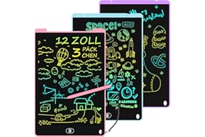 12 Inch LCD Writing Tablet,[3 Pack] Electight Colorful Drawing Board, Eye Protection Doodle Scribbler Pad, with Lock & Delete