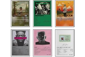SAWOPE Tyler Posters CHROMAKOPIA Music Album Cover The Creator Poster Canvas Wall Art Aesthetic Room Decoration for Home Bedroom Living Room Decor 8x12inch Set of 6 Unframed