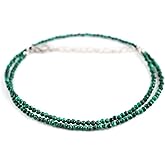 OdrillionGems Gemstones Beaded Choker Necklace, Rhodium 925 Sterling Silver Women Jewelry, Energy Healing Crystals, Handmade, Birthstone, Valentine Gifts