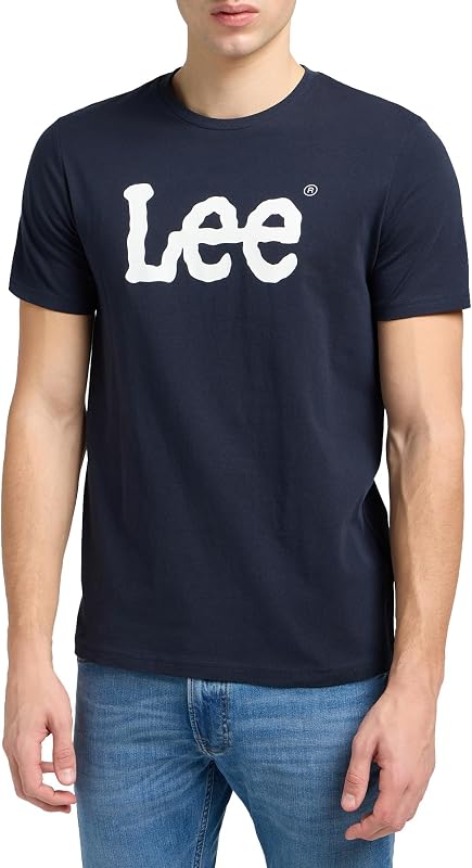 - T Shirt Herren - Regular Fit - Wobbly Logo Tee - Navy Drop