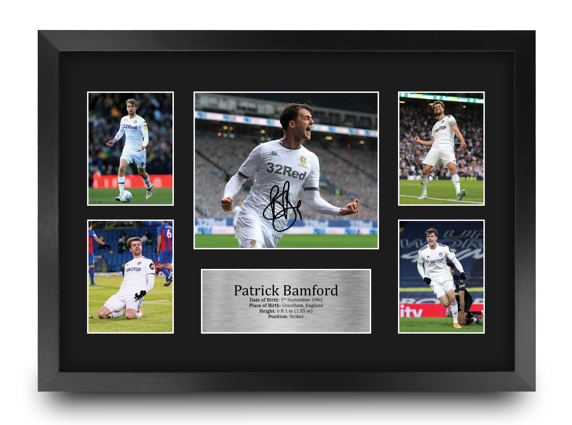 HWC Trading FR A3 Patrick Bamford Leeds United Printed Memorabilia Signed Autograph Photograph Display for Football Fans and Supporters - A3 Framed — image 1