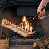 Mocoli 40cm Heavy Duty Firewood Tongs for Fireplaces Stoves Campfires w/ Gloves view 2