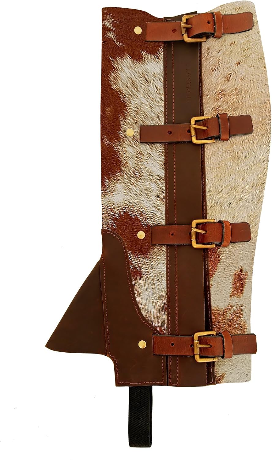 Oscar Borgström Chaps in Cow Leather, Brown, Large, 39 x 24 x 1 cm