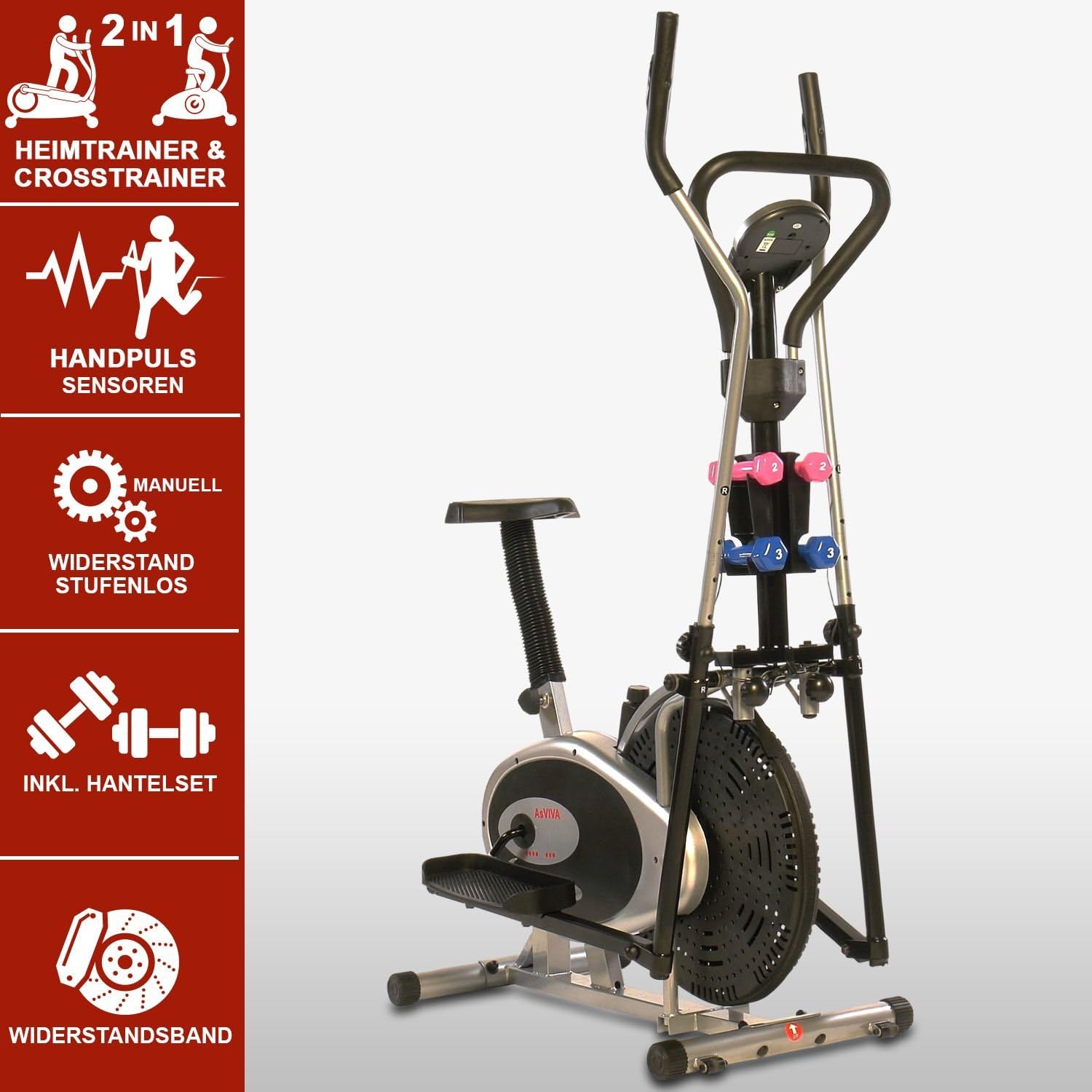 AsVIVA | 2 in 1 CROSS TRAINER & EXERCISE BIKE