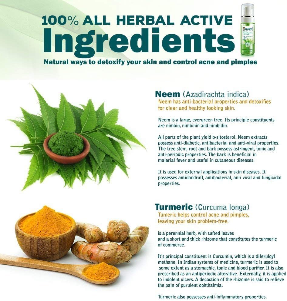 Himalaya Herbals Purifying Neem Foaming Face Wash ,Soap-free formulation For all skin types -150ml (Pack of 2) - Image 4