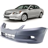 FitParts Compatible with Honda Accord 2011&ndash;2012 Front Bumper Cover | Primed, With Fog Light Holes, Without Parking Sensor Holes, Sedan, Ready to Paint, OEM 04711TA6A91ZZ, HO1000279