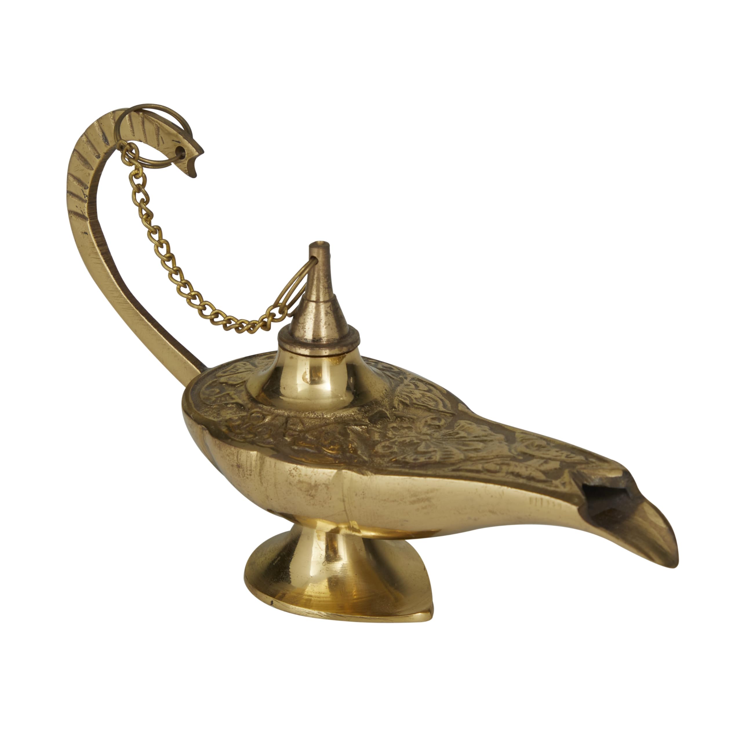 Deco 79 Eclectic Brass Abstract Aladdin Lamp, 6