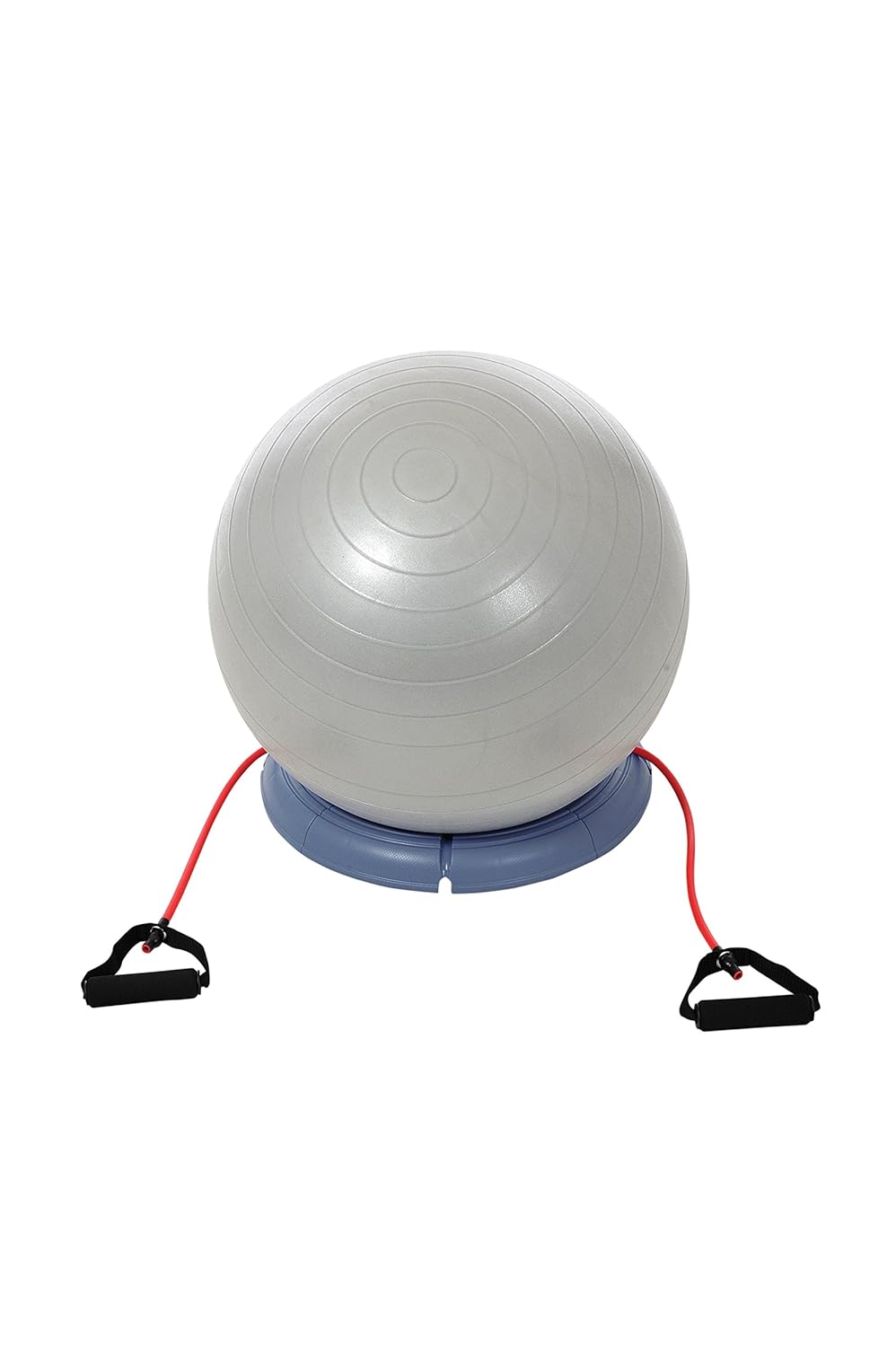 York Fitness 65cm Diameter Grey Gym Ball with Base and Resistance