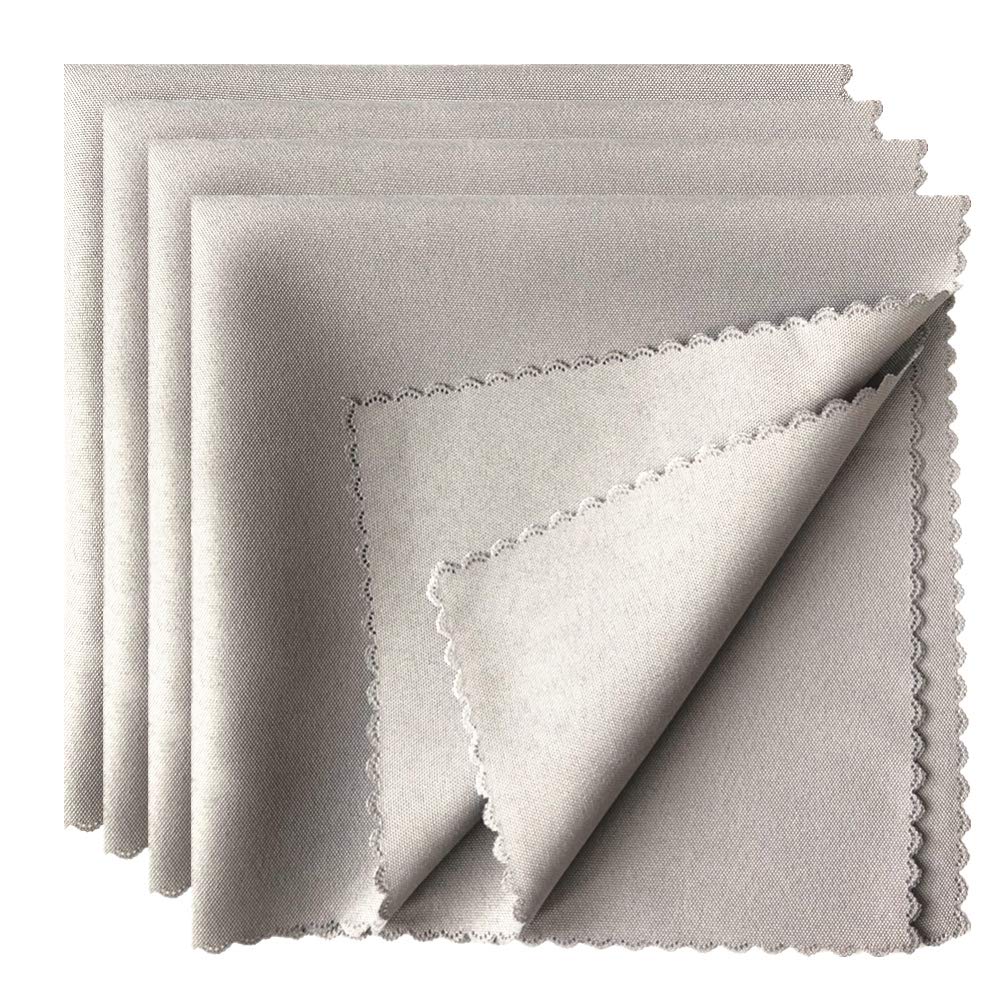 Aisszhao Napkins Cloth-Table Napkin Dinner Cloth Napkins Dinner Napkins Durable Hotel Quality Table Cloth,Christmas Dining Decoration for Home,Wedding,Hotel,Banquet Parties,Xmas Events (silver gray)