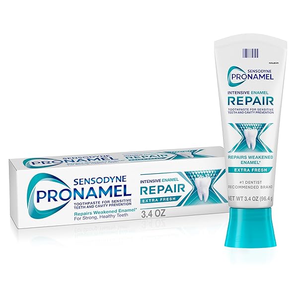 SENSODYNE PRONAMEL INTENSIVE ENAMEL REPAIR TOOTHPASTE FOR SENSITIVE TEETH, TO REHARDEN AND STRENGTHEN ENAMEL, EXTRA FRESH – 3.4 OUNCES