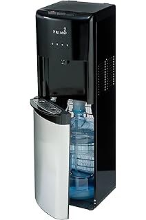 primo 601088 black 2 spout bottom load hot and cold water cooler dispenser