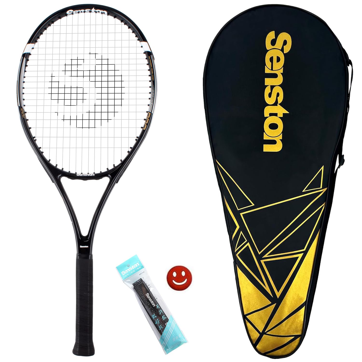 Senston Tennis Racket 27'' for Adults Aluminum Alloy Tennis Racquet Set with Premium Carry Case, Including 1 Overgrip + 1 Vibration Dampeners