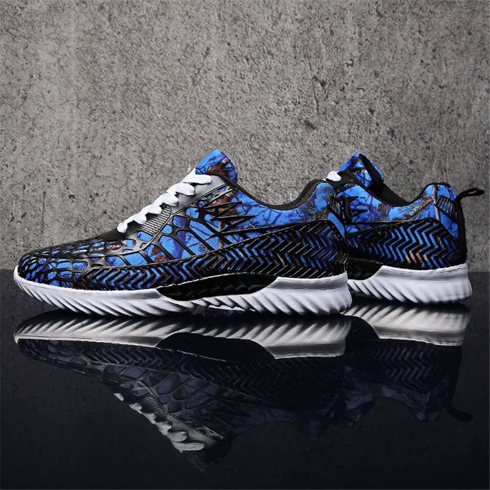 XHY Men\'s Lightweight Breathable Sports Sneakers Casual Atheletic Running Shoes Jogging Climbing Gym Couples\' Blue Size 10.5(Men)