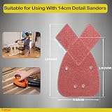 STEBRUAM Mouse Sander Pad 88Pcs Assorted Grits 40-800 5 Holes Hook Loop view 4