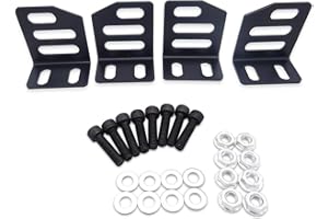 DaSen Low Down Ride Side Seat Mounting Brackets Compatible with Most Slider or Rail Such as Bride, Sparco, Recaro Seats Sliders and/or Bases