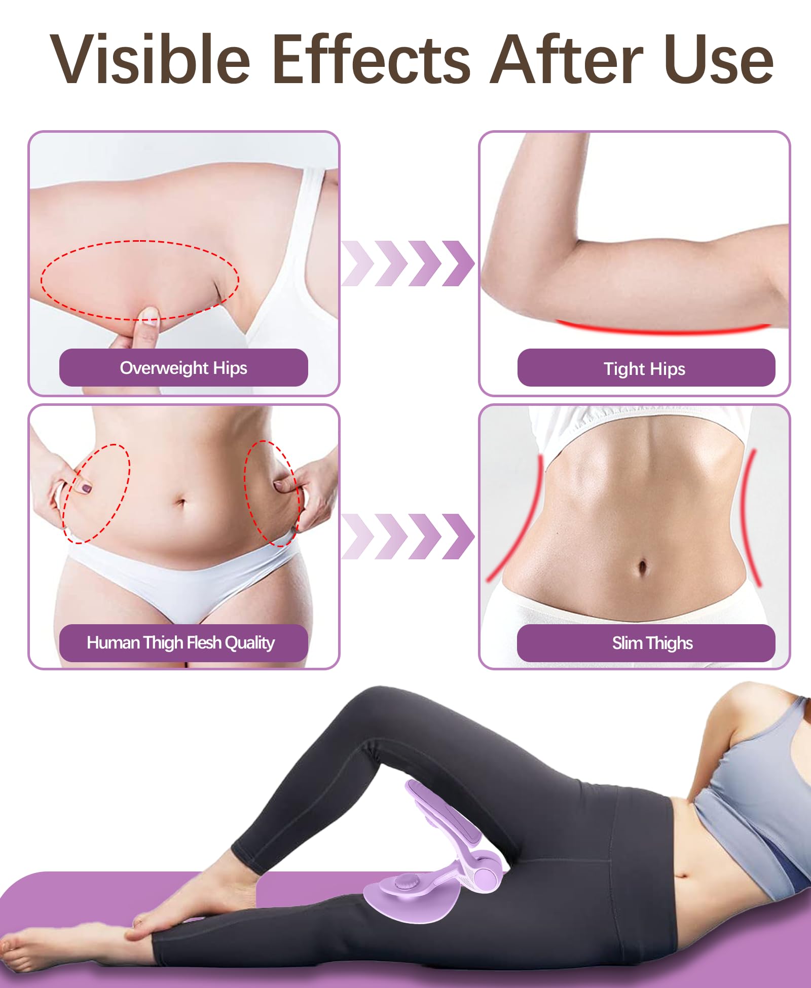 Thigh Trainer Kegel Exerciser, Pelvic Floor Trainer, Kegel Trainer for Postpartum Rehabilitation, Trimmer Inner Thigh, Thigh Toner Workout