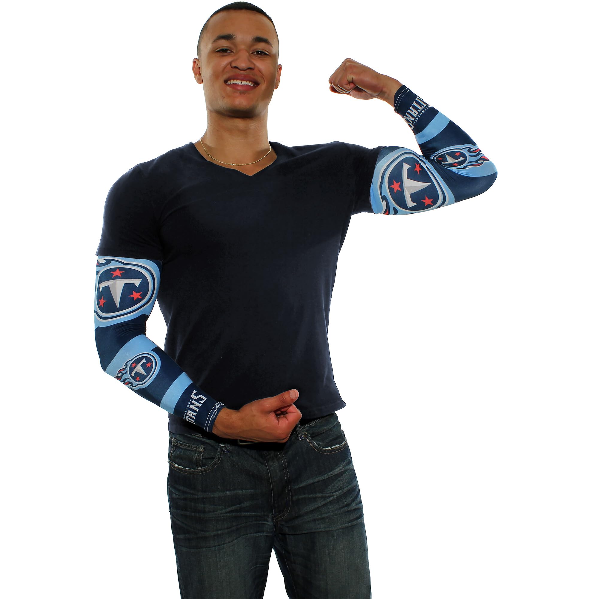 Littlearth NFL Tennessee Titans Strong Arms, Team Color, 17” Wrist to Bicep