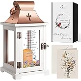 HugMemories Memorial Lantern, Sympathy Bereavement Gifts Ideas for Loss of Loved One Mother Father, Condolences Funeral Gifts in Memory of Loved One with LED Candle
