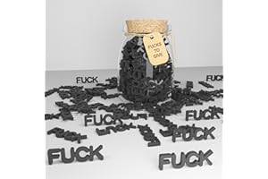 PG PINGO MAKE Jar of Fucks (7oz 100PCS): Fuck to Give, Gag Gifts - Funny Gifts for Birthdays, Holidays, Anniversaries, Christmas, Valentine's, Anniversary, Halloween - Funny Gifts for Women and Men (black)