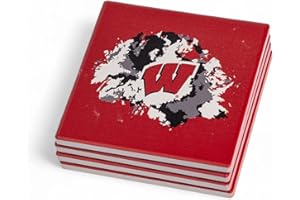 The Memory Company | Licensed NCAA 4-Pack Team Logo Ceramic Blast Coaster Set