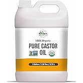 Retract to Nature Organic Pure Castor Oil (1 Gallon) Cold Pressed, Hexane Free, Eyelash and Eybrow Growth Serum, Hair and Skin Moisturizer