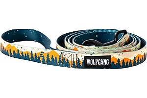 WOLFGANG MAN & BEAST Wolfgang Heavy Duty Dog Leash, Pull-Tested to Over 800 lbs for Walking & Training, Overland Print, Large