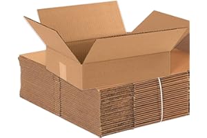 Aviditi 12 x 10 x 3 Corrugated Cardboard Boxes, Flat 12"L x 10"W x 3"H, Pack of 25 | Shipping, Packaging, Moving, Storage Box for Home or Business, Strong Wholesale Bulk Boxes