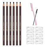 Ownest 6 Pcs Pull Cord Peel-off Eyebrow Pencil