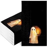 AnyDesign 50Pcs Halloween Guest Napkins Disposable Napkin Oil-Painting Spooky Ghost Dinner Hand Paper Napkins for Home Holiday Party Supplies Table Decor