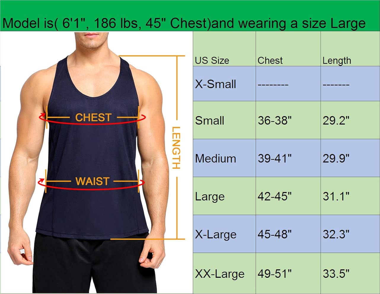 Neleus Men's Workout Muscle Tank Top Sleeveless Gym Shirt: Clothing
