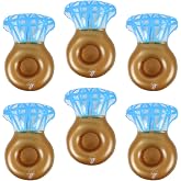 LIYDE 6 Pack Inflatable Drink Floaties - Floating Drink Holder for Pool Party, Bachelorette Party Float Decorations, Adults
