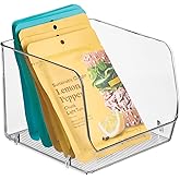 iDesign Stackable Open-Front Storage Bin for Pantry or Household Storage, Clear, Made in USA
