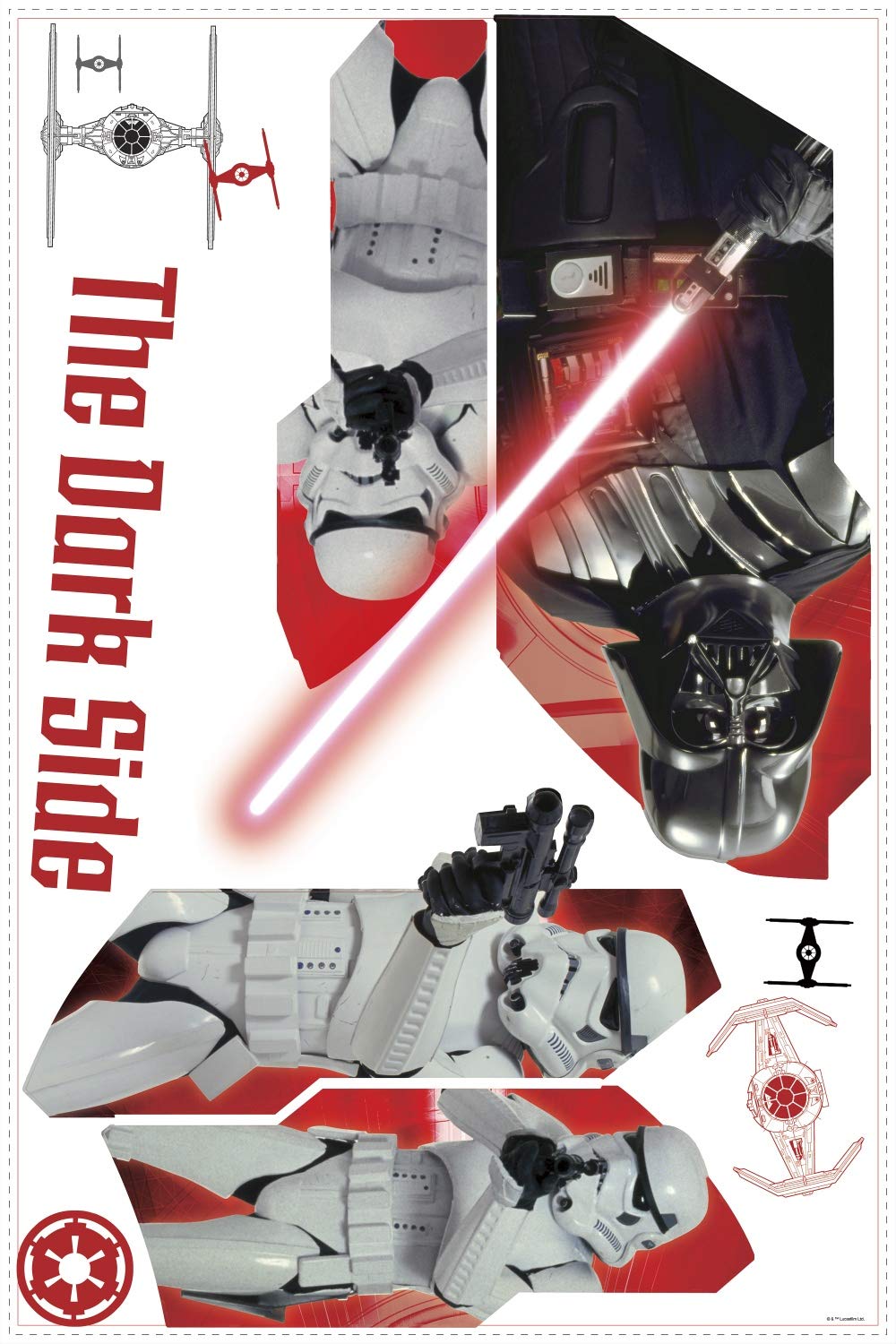 Roommates Star Wars Classic Darth Vader & Storm Troopers Wall Graphic, Multi-Colour, Rmk3025Tb