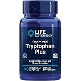 Life Extension Optimized Tryptophan Plus 1000mg - L-Tryptophan Supplement with Niacin and L-Lysine for Healthy Sleep &amp; Stress Response &ndash; Gluten-Free, Non-GMO, Vegetarian - 90 Capsules