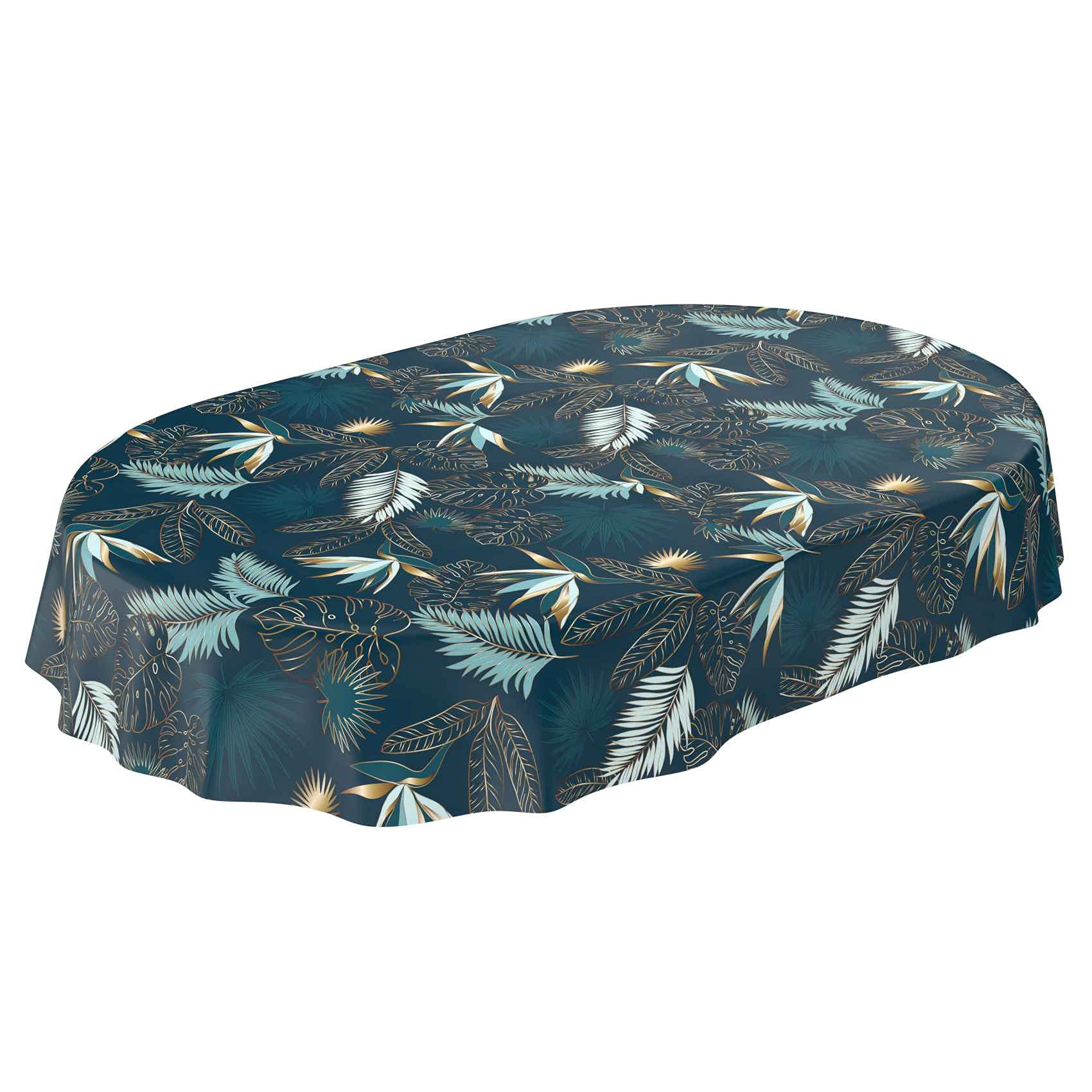 ANRO Oilcloth Washable Tablecloth Marble Grey